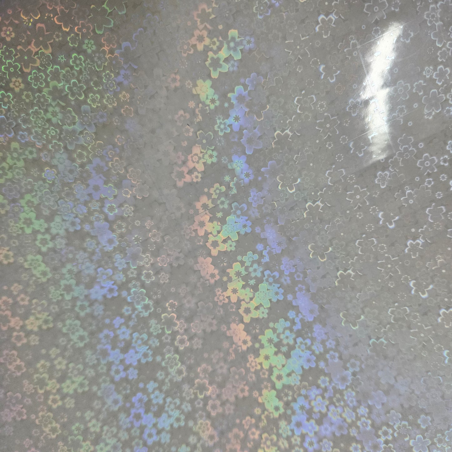 Transparent Very Sparkly Holographic Vinyl A4 Sheets Perfect for layering over stickers.