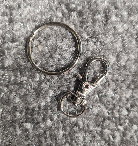 Key ring clip and ring
