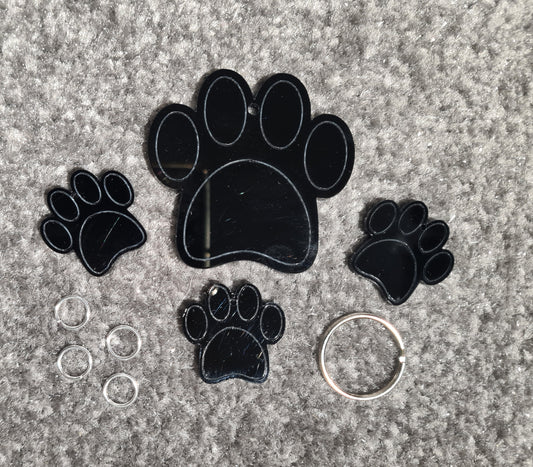 Family Paw Acrylic Key Ring Set (only available at 7Onestudio)