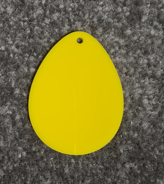 Easter Acrylic Yellow 75mm Egg
