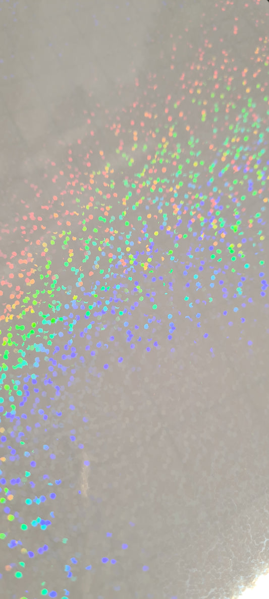 Transparent Very Sparkly Holographic Vinyl A4 Sheets Perfect for layering over stickers.