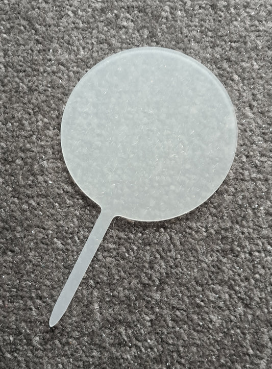 Cake Topper Round 100mm Clear