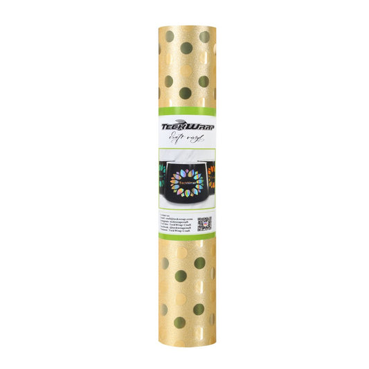 POLKA DOTS GLITTER Adhesive Vinyl Roll