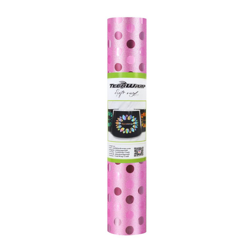 POLKA DOTS GLITTER Adhesive Vinyl Roll