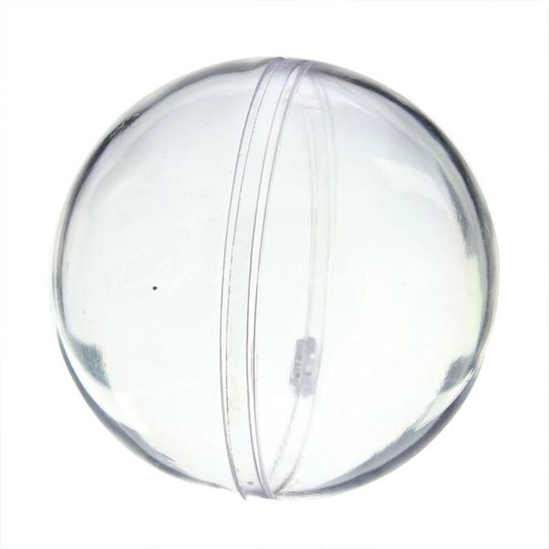 Plastic 10cm FILLABLE Clear Baubles