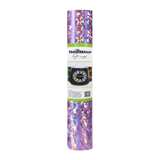 HOLOGRAPHIC GLASS FLOWER Adhesive Craft Vinyl (TeckwrapCraft)