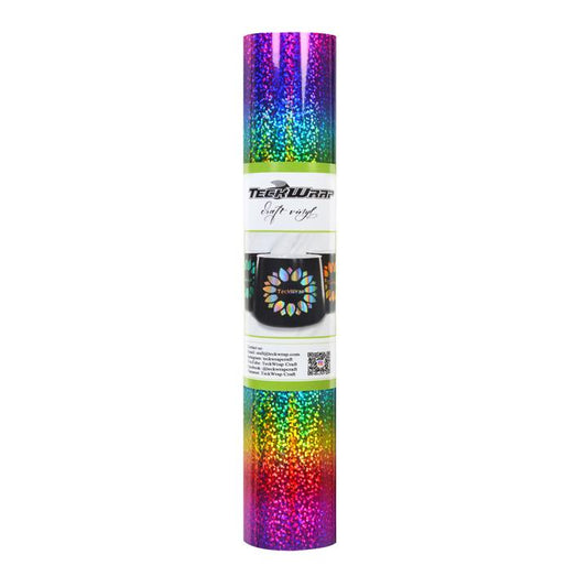 HOLOGRAPHIC SPARKLE RAINBOW Adhesive Vinyl (TeckwrapCraft) POPULAR!!!!